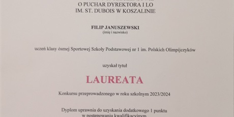 Sukcesy naszych uczniów w konkursach przedmiotowych