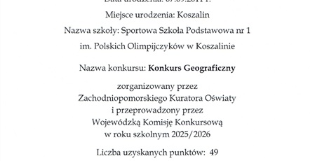 Sukcesy uczniów klas 8