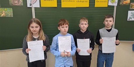 Szkolny konkurs przyrodniczo-ekologiczny dla uczniów klas trzecich
